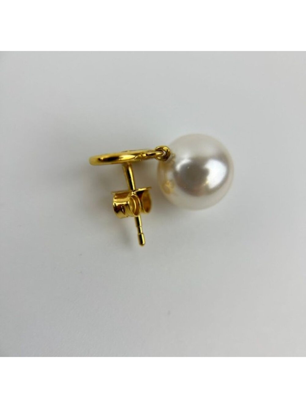 Celine Logo Triomphe Earrings Gold Vintage - Picture 14 of 16